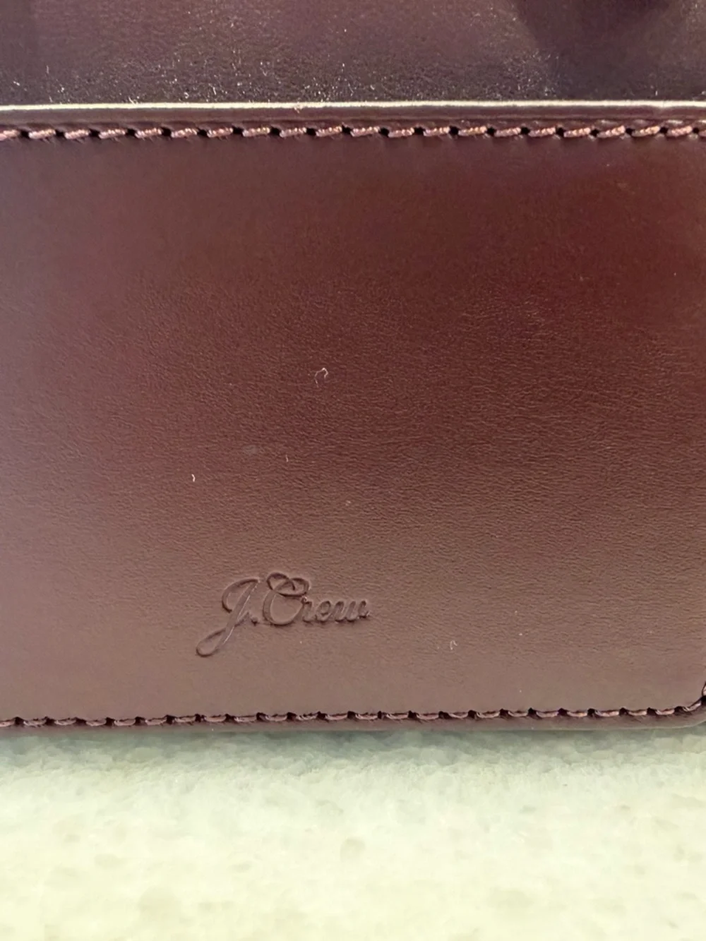 J. Crew Burgundy Leather Top-Handle Satchel with Detachable Strap